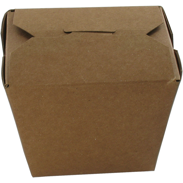 Fold-Pak Bak, Karton + PE, 750ml, oosterse maaltijdbak, 79x67x101mm, bruin 1